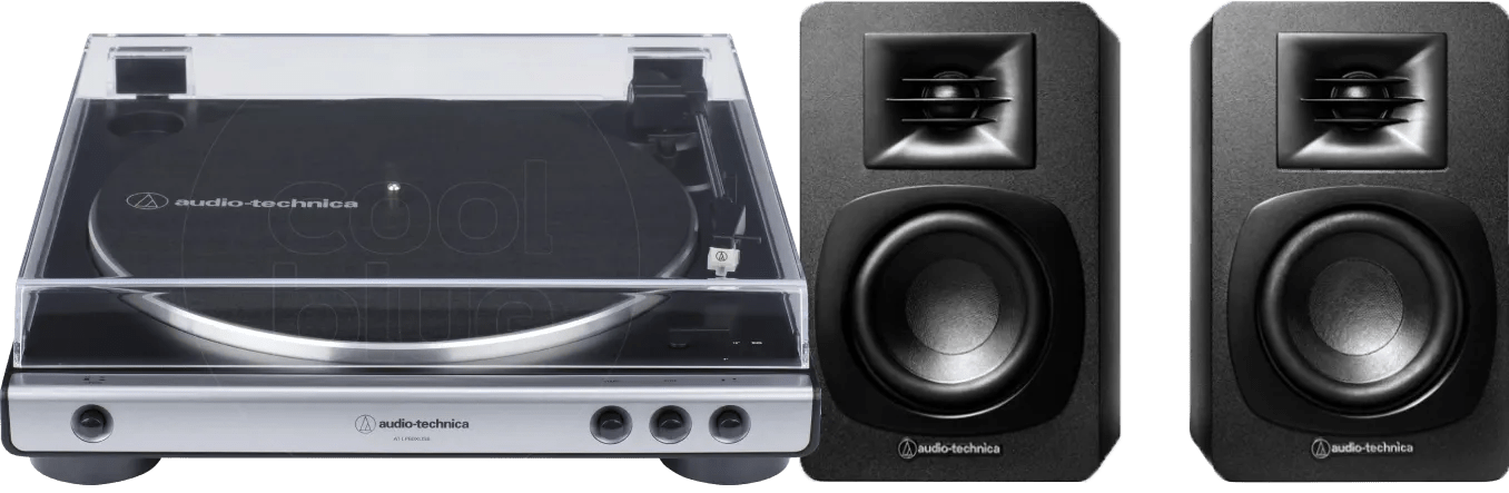 Audio technica at-lp60xusbgm + audio-technica ath-sp3x zwart 1 Audio technica at-lp60xusbgm + audio-technica ath-sp3x zwart