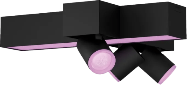 Philips Hue Centris Opbouwspot White and Color - Zwart - Kruisvorm - 3-spots