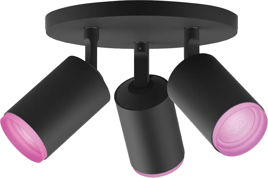 Philips hue fugato opbouwspot white and color - zwart - 3-spots 1 Philips hue fugato opbouwspot white and color - zwart - 3-spots