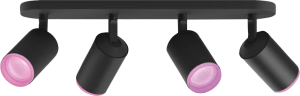 Philips hue fugato opbouwspot white and color - zwart - 4-spots 2 955960