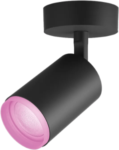 Philips hue fugato opbouwspot white and color - zwart - 1-spot 2 955964
