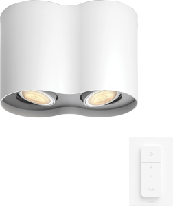 Philips hue pillar opbouwspot white ambiance - wit - 2-spots + dimmer 2 955998