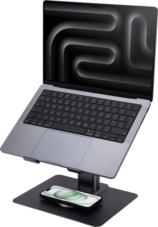 BlueBuilt Verstelbare Laptopstandaard met Draadloze Oplader 10 - 17 Inch