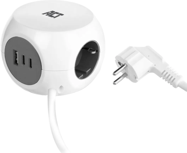 ACT AC2420 3 contacten stekkerdoos