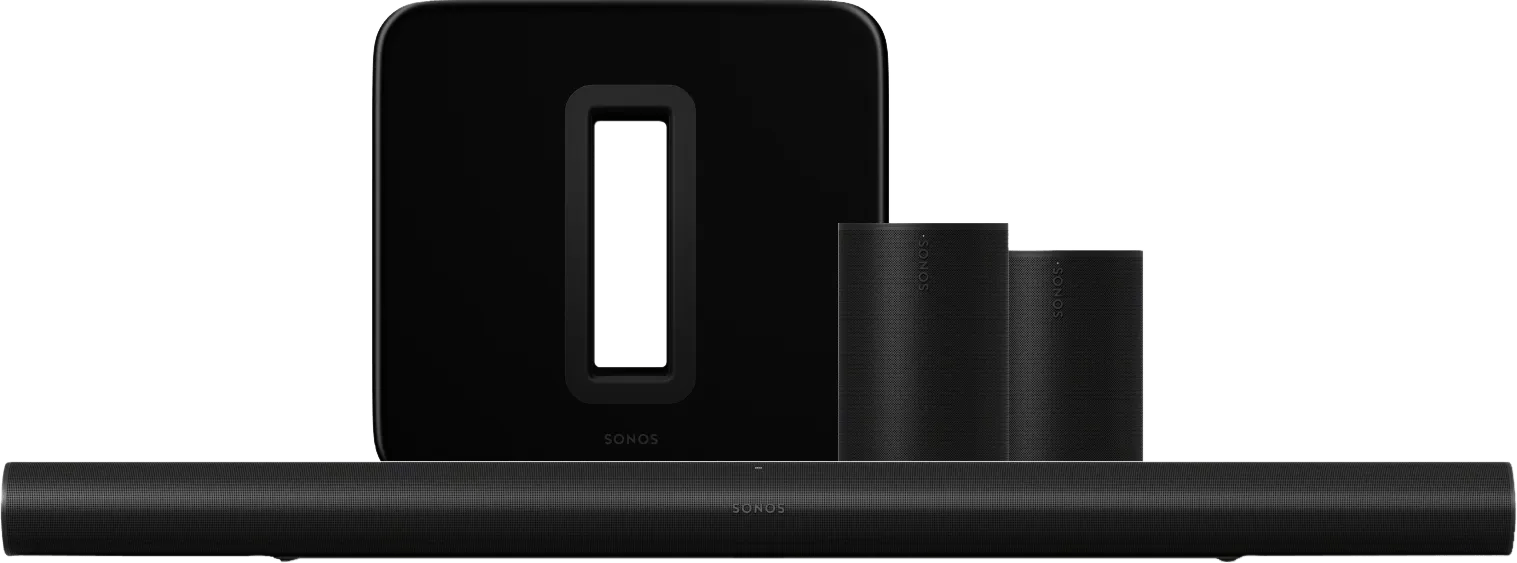 Sonos arc ultra + era 100 home cinema set zwart 1 Sonos arc ultra + era 100 home cinema set zwart