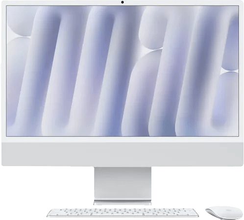 Apple iMac 24 inch M4 (10 core CPU/10 core GPU) 16GB/256GB met nano display Zilver QWERTY
