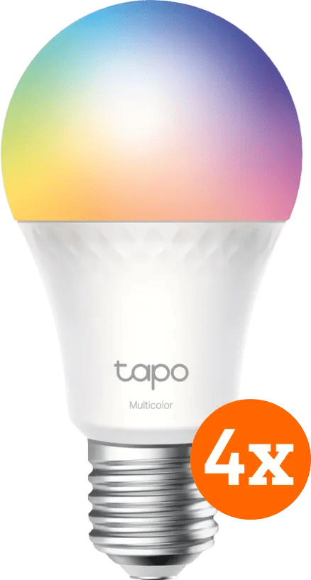 TP-Link Tapo L535E - Wit en Gekleurd Licht - E27 - 4-pack