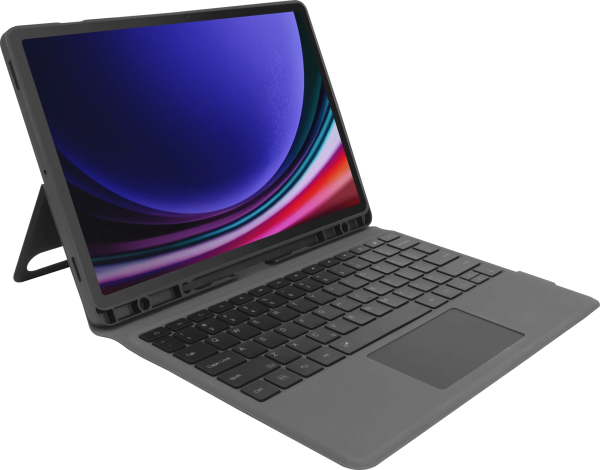 BlueBuilt Samsung Galaxy Tab S9 FE Plus/S10 Plus Toetsenbord Hoes QWERTY Zwart