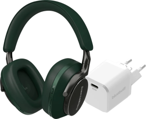 Bowers & wilkins px8 groen + bluebuilt power delivery oplader met usb c poort 20w wit 2 957936