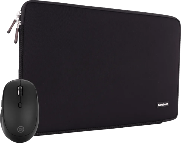 BlueBuilt Laptophoes voor Apple MacBook Pro 14 inch Zwart + Tradendum Muis