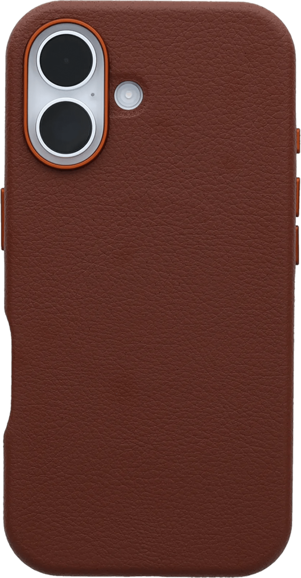 Otterbox Symmetry Apple iPhone 16 Back Cover met MagSafe Magneet Leer Bruin