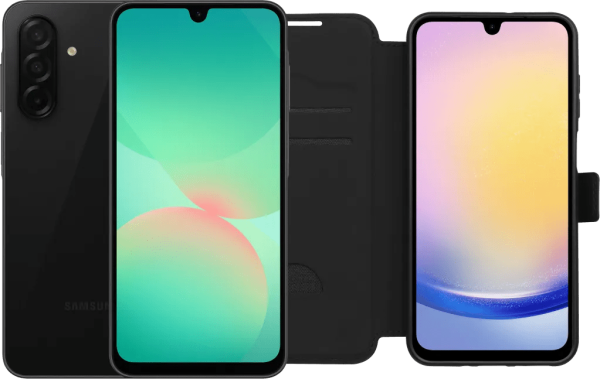 Samsung Galaxy A26 128GB Zwart 5G + BlueBuilt Book Case Zwart