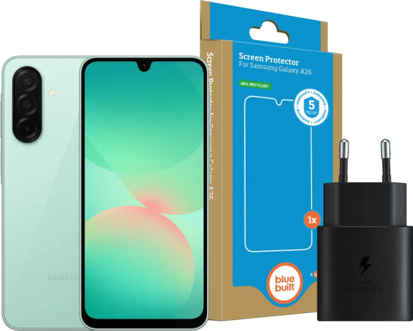 Samsung Galaxy A26 128GB Groen 5G + Basis Accessoirepakket