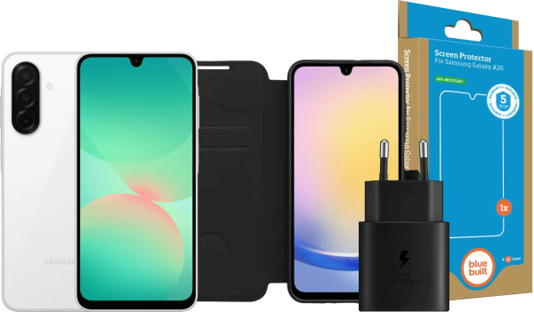 Samsung Galaxy A26 128GB Wit 5G + Compleet Accessoirepakket