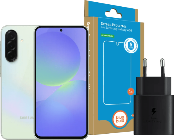 Samsung Galaxy A36 128GB Groen 5G + Basis Accessoirepakket