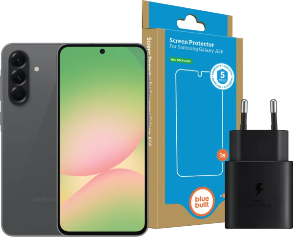 Samsung galaxy a56 256gb zwart 5g + basis accessoirepakket