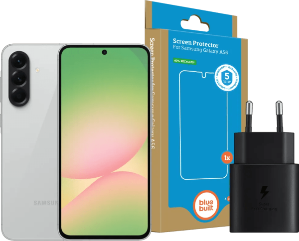 Samsung Galaxy A56 128GB Grijs 5G + Basis Accessoirepakket