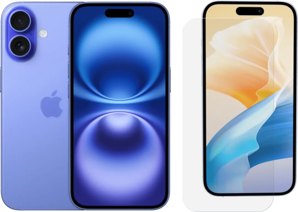 Apple iPhone 16 128GB Blauw + BlueBuilt Screenprotector Glas
