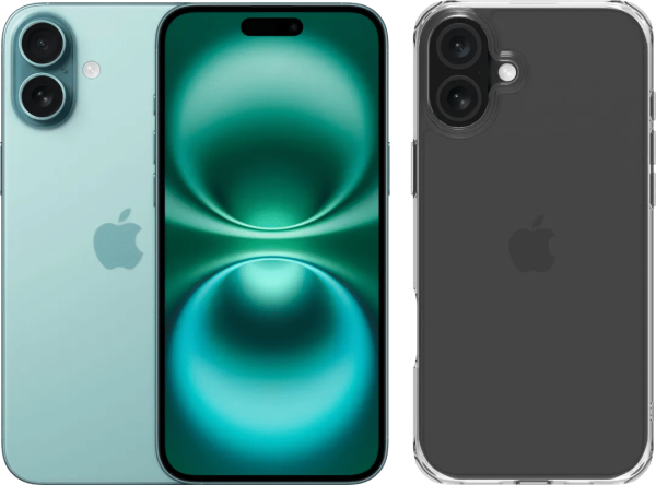 Apple iPhone 16 Plus 128GB Groen + BlueBuilt Protective Back Cover Transparant