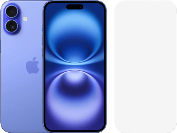 Apple iPhone 16 Plus 128GB Blauw + BlueBuilt Screenprotector Glas