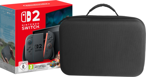 Nintendo Switch 2 + Mario Kart World + BlueBuilt Travel Case XL