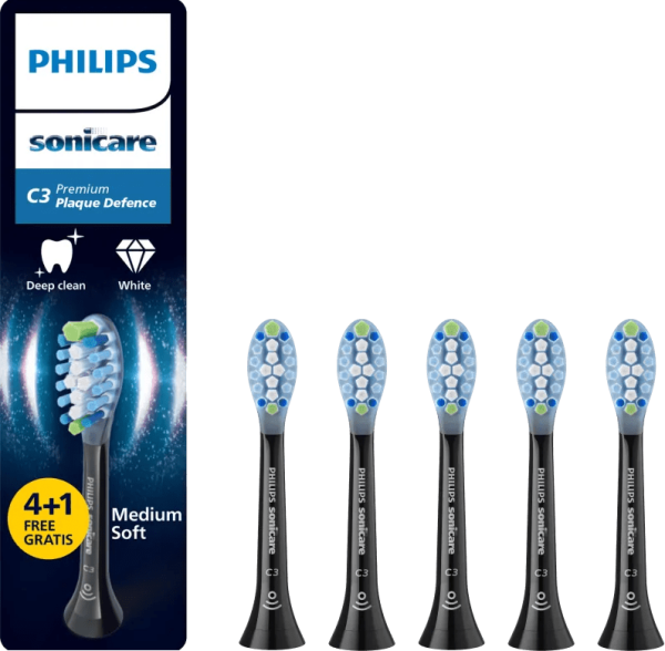 Philips Sonicare Premium Plaque Defense HX9045/88 Zwart (5 stuks)