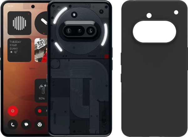 Nothing Phone (3a) 256GB Zwart 5G + Just in Case Back Cover Zwart