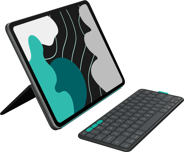 Logitech Flip Folio iPad Pro (2024) / iPad Air (2025) 13 inch Toetsenbord Hoes QWERTY