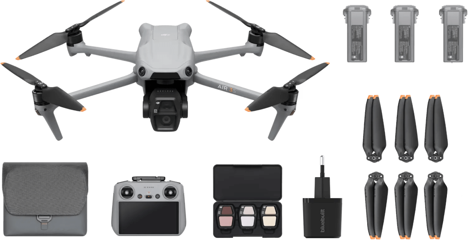 Dji air 3s fly more combo + bluebuilt charger 1 Dji air 3s fly more combo + bluebuilt charger