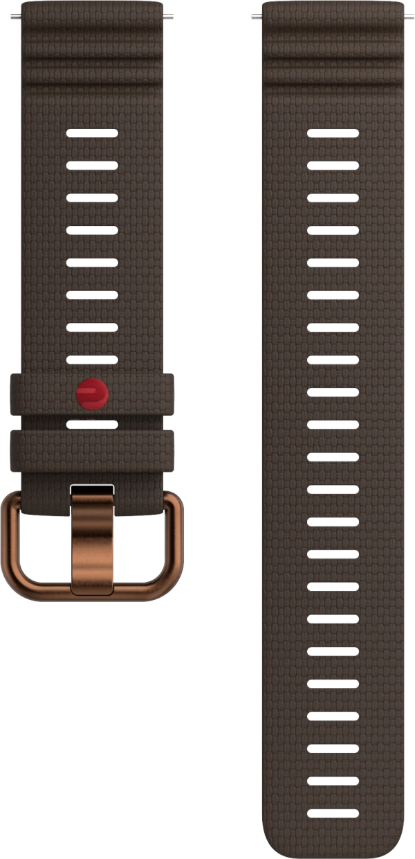 Polar Siliconen Bandje Bruin 22mm