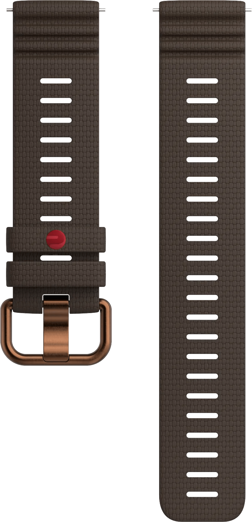 Polar siliconen bandje bruin 22mm 1 Polar siliconen bandje bruin 22mm