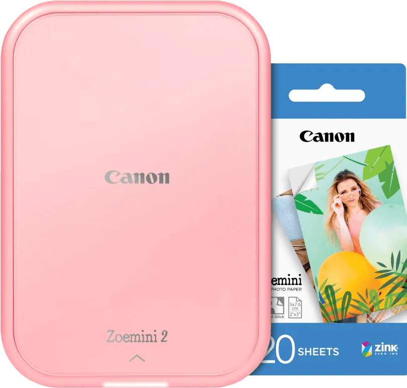 Canon zoemini 2 roze + 20 vellen fotopapier 1 Canon zoemini 2 roze + 20 vellen fotopapier