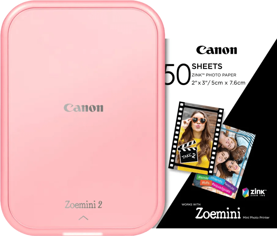 Canon zoemini 2 roze + 50 vellen fotopapier 1 Canon zoemini 2 roze + 50 vellen fotopapier