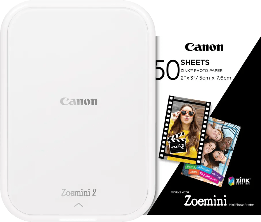 Canon zoemini 2 wit + 50 vellen fotopapier 1 Canon zoemini 2 wit + 50 vellen fotopapier