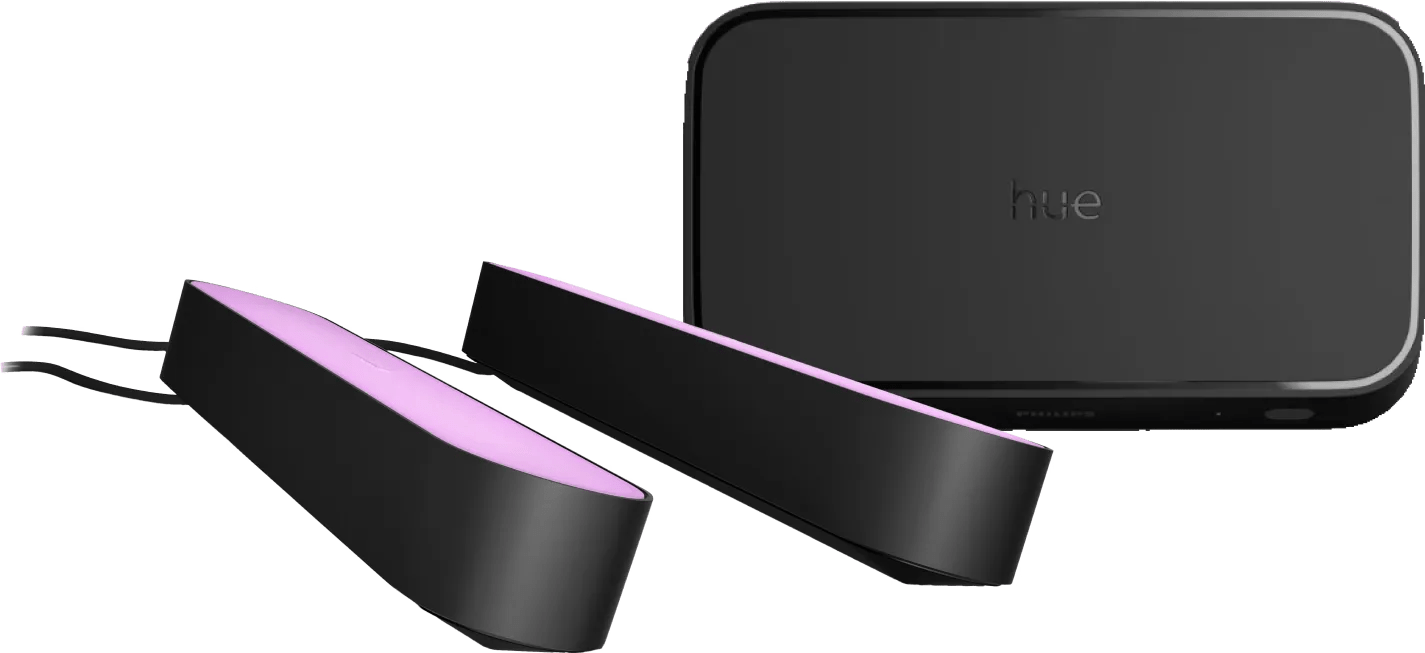 Philips hue play lichtbalk zwart 2-pack + hdmi sync box 8k 1 Philips hue play lichtbalk zwart 2-pack + hdmi sync box 8k