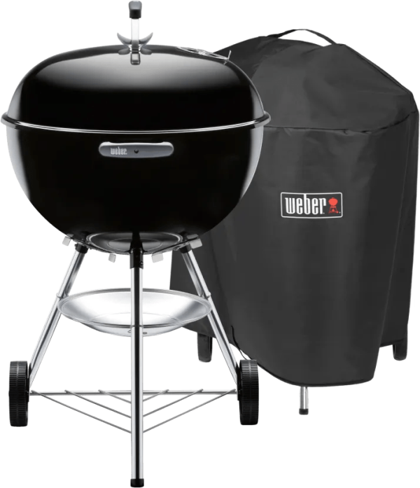 Weber Bar-B Kettle 57 cm Zwart + Weber Premium Hoes 57 centimeter
