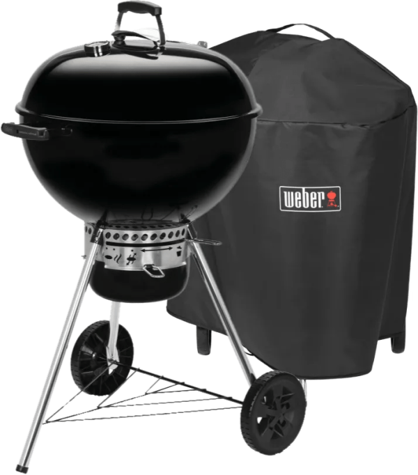 Weber Original Kettle E-5730 57 cm Zwart + Weber Premium Hoes 57 centimeter