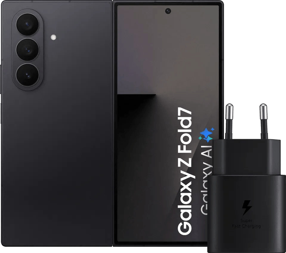 Samsung galaxy z fold 7 256gb zwart 5g + samsung oplader 25 watt zwart 1 Samsung galaxy z fold 7 256gb zwart 5g + samsung oplader 25 watt zwart