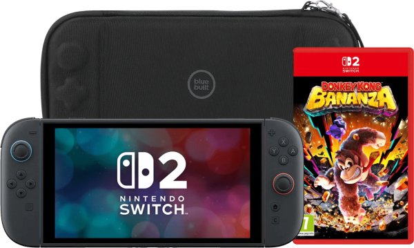 Nintendo Switch 2 + Donkey Kong Bananza + BlueBuilt Beschermhoes