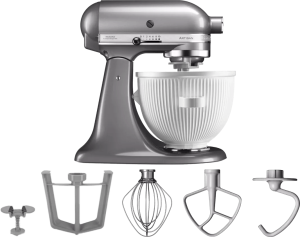 Kitchenaid artisan mixer 5ksm125 contourzilver + ijsbereider 2 966894