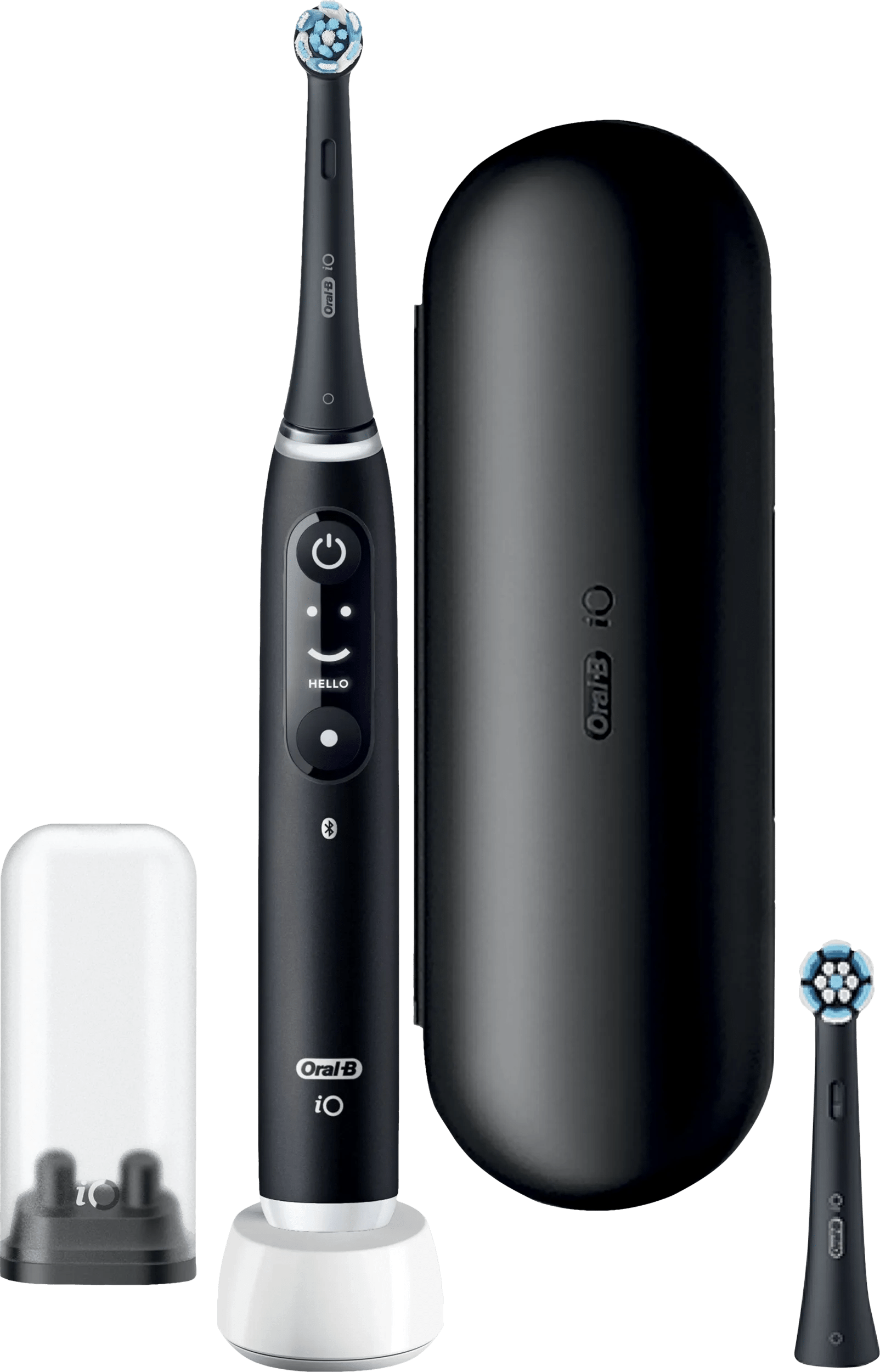 Oral-b io 6n zwart + extra io gentle care opzetborstel 1 Oral-b io 6n zwart + extra io gentle care opzetborstel