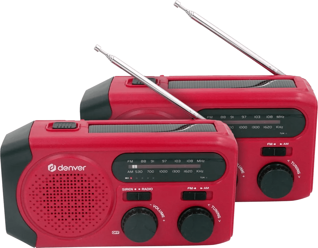 Denver scr-2010 noodradio rood duo pack 1 Denver scr-2010 noodradio rood duo pack