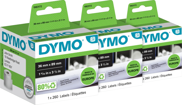 DYMO LabelWriter Adres Etiket 36x89mm 3-pack