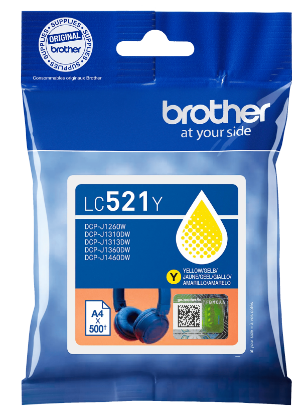 Brother LC-521 Cartridge Geel