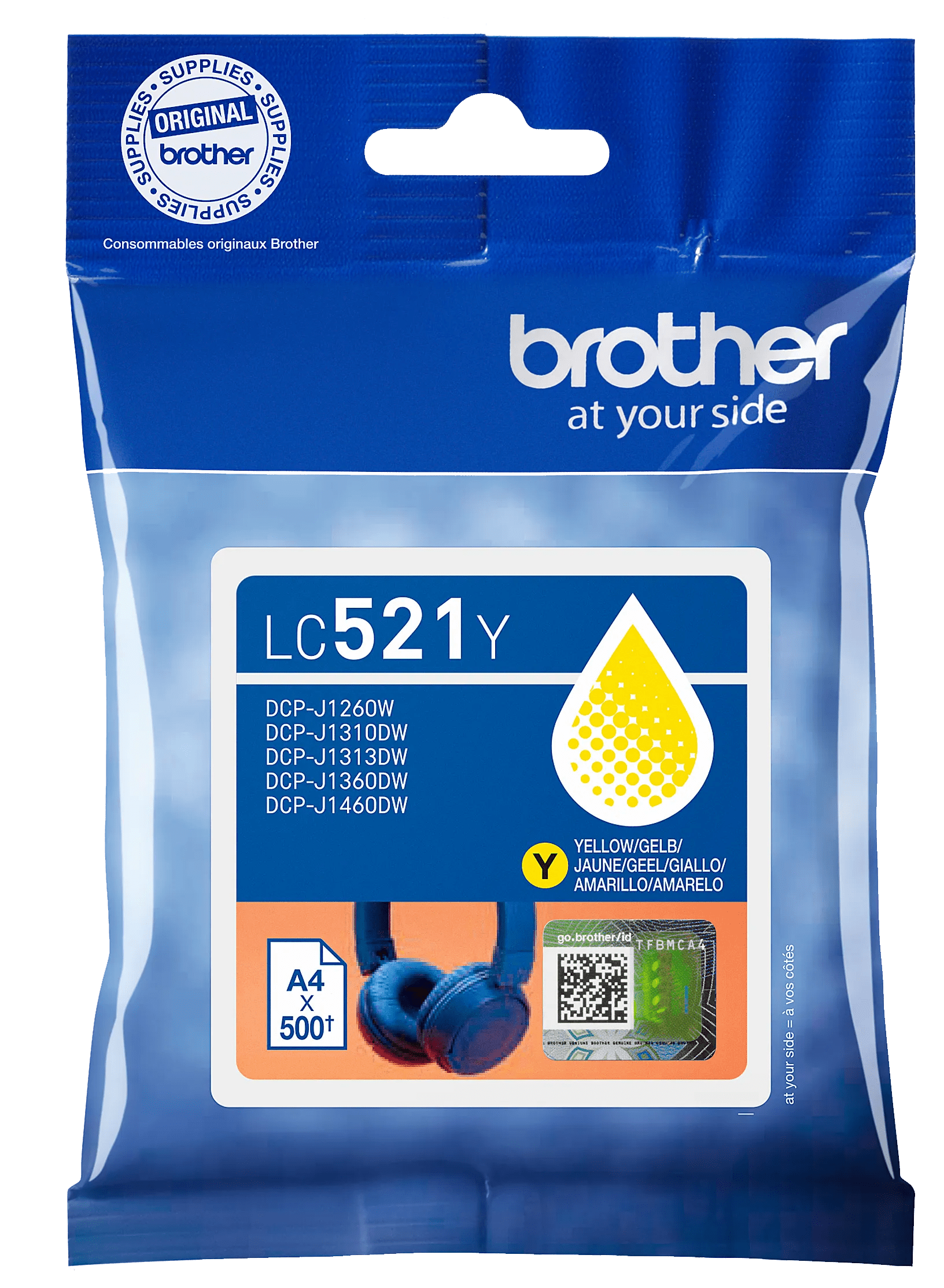 Brother lc-521 cartridge geel 1 Brother lc-521 cartridge geel