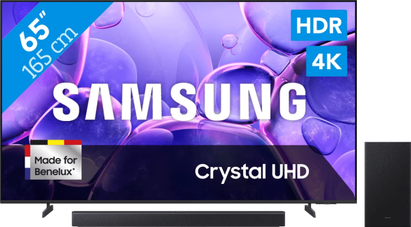 Samsung 65" Crystal UHD U8070F 4K (2025) + Samsung HW-B450F (2025)