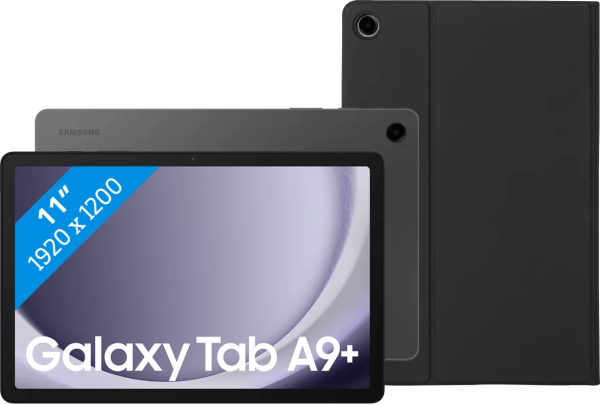 Samsung Galaxy Tab A9 Plus 11 inch 6GB/128GB Wifi Grijs + Book Case Zwart