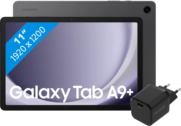 Samsung Galaxy Tab A9 Plus 11 inch 6GB/128GB Wifi Grijs + BlueBuilt Oplader