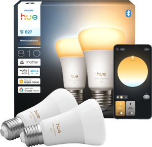Philips hue a60 white ambiance 810lm e27 2-pack 2 968150