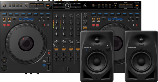 AlphaTheta DDJ-GRV6 + Pioneer DJ DM-40D-BT Zwart